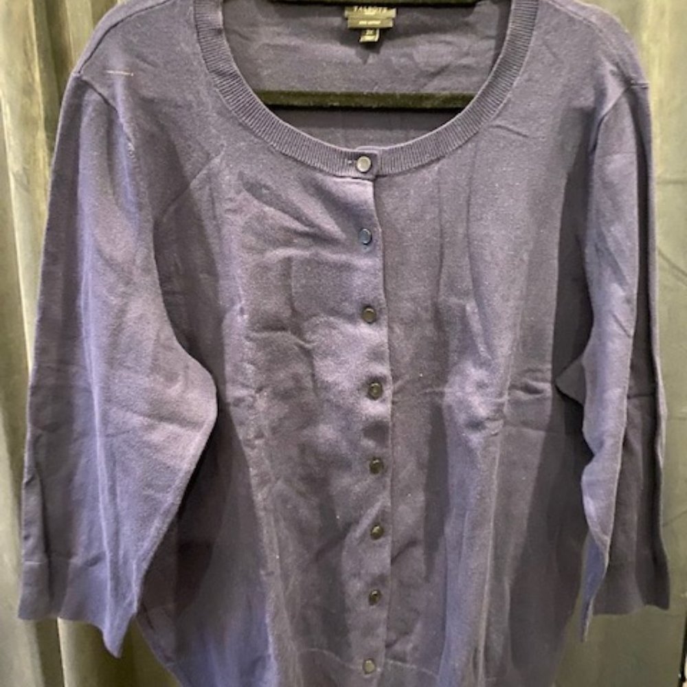 Talbots Womens Cardigan/Sweater Navy Blue 2X
